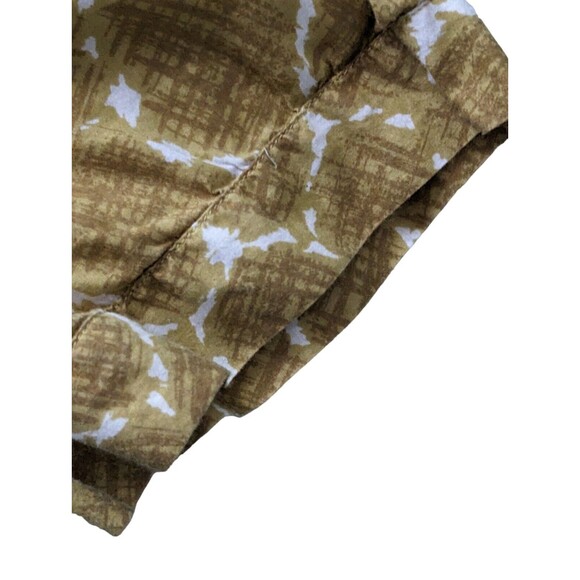 Mimi Maternity Gold White Ruffle Short Sleeve Cotton Scoop Neck Blouse Large Top - Picture 3 of 7